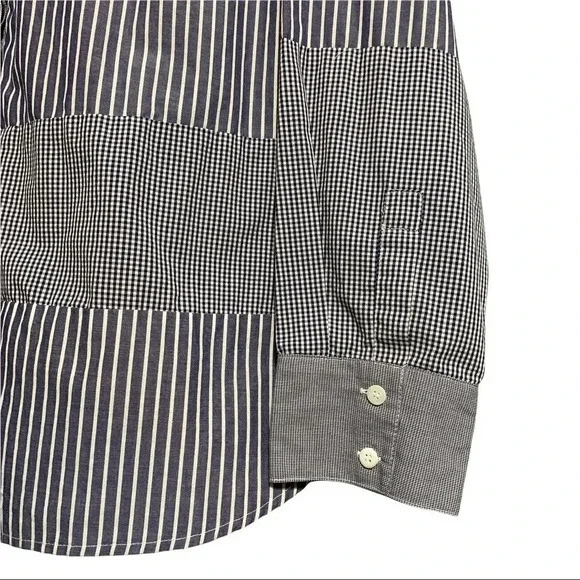 Worth Striped Checkered Block Long Sleeve Button Down Shirt Size X-Large - Picture 5 of 8